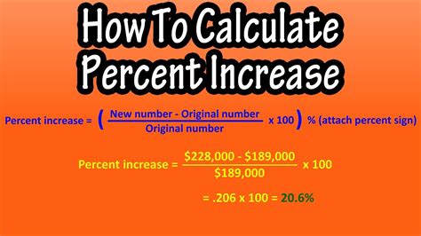 formula to show percent increase.